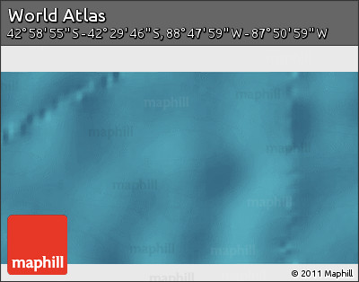 Satellite 3D Map of the Area around 42° 44' 20" S, 88° 19' 29" W