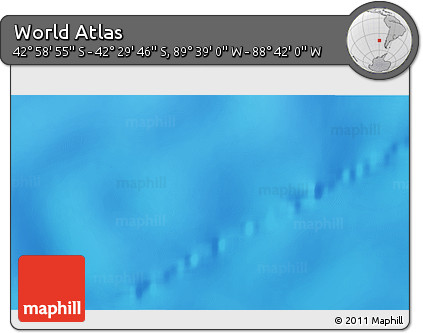 Physical 3D Map of the Area around 42° 44' 20" S, 89° 10' 30" W