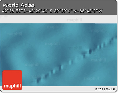 Satellite 3D Map of the Area around 42° 44' 20" S, 89° 10' 30" W