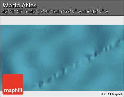 Satellite 3D Map of the Area around 42° 44' 20" S, 89° 10' 30" W
