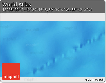 Shaded Relief 3D Map of the Area around 42° 44' 20" S, 89° 10' 30" W