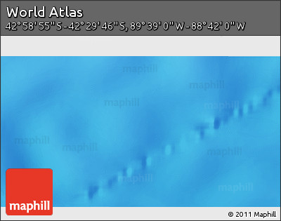 Shaded Relief 3D Map of the Area around 42° 44' 20" S, 89° 10' 30" W