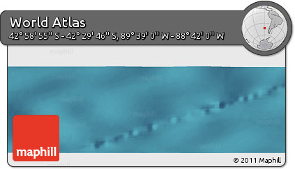 Satellite Panoramic Map of the Area around 42° 44' 20" S, 89° 10' 30" W