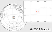 Blank Location Map of the area around 42° 44' 20" S, 94° 25' 30" E