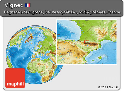 Physical Location Map of Vignec