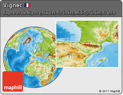 Physical Location Map of Vignec