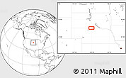 Blank Location Map of the area around 43° 1' 43" N, 100° 13' 29" W