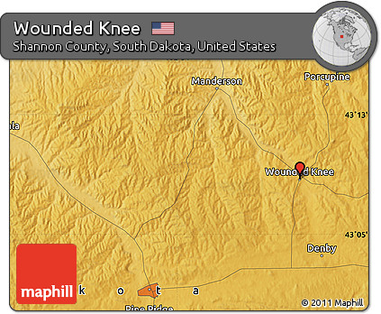Physical Map of Wounded Knee