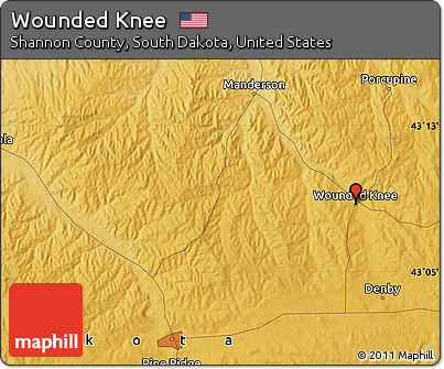 Physical Map of Wounded Knee