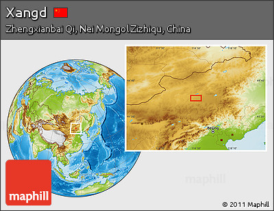 Physical Location Map of Xangd