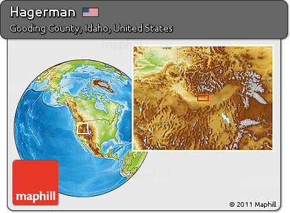 Physical Location Map of Hagerman
