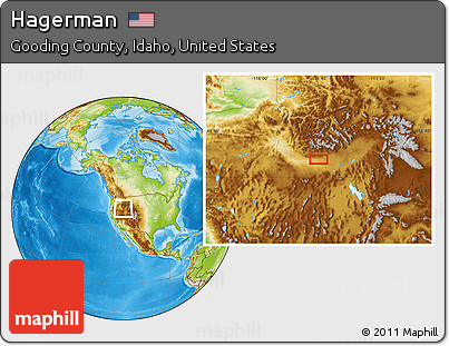 Physical Location Map of Hagerman