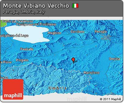Political Panoramic Map of Monte Vibiano Vecchio