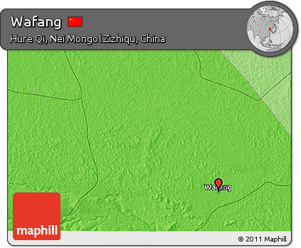 Political 3D Map of Wafang