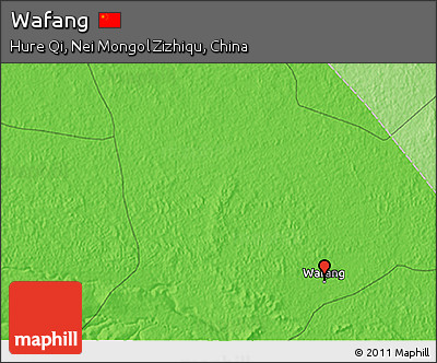Political 3D Map of Wafang