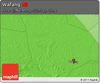 Political 3D Map of Wafang
