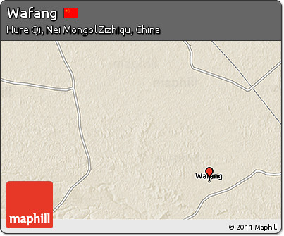 Shaded Relief 3D Map of Wafang