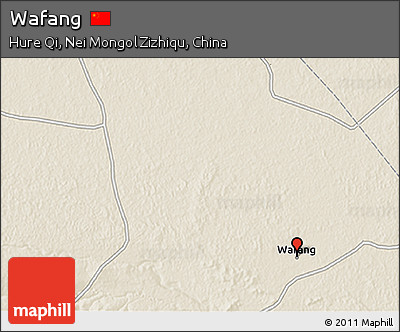 Shaded Relief 3D Map of Wafang