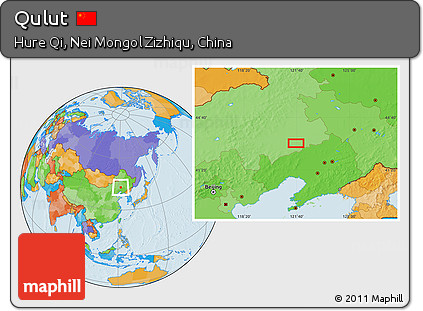 Political Location Map of Qulut