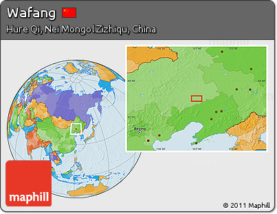 Political Location Map of Wafang