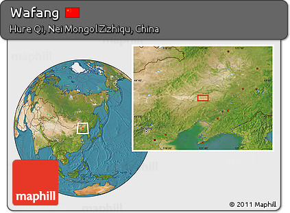 Satellite Location Map of Wafang