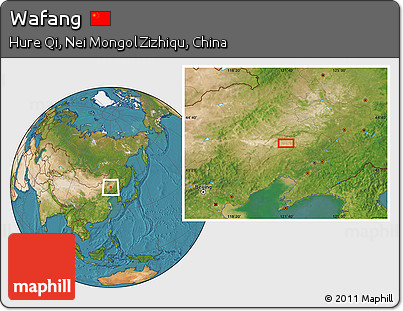 Satellite Location Map of Wafang