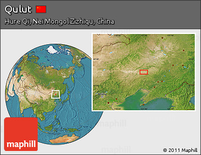 Satellite Location Map of Qulut
