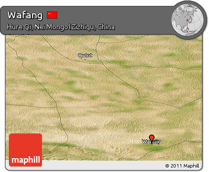 Satellite Panoramic Map of Wafang