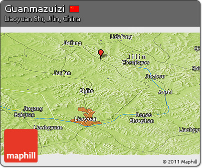 Physical Panoramic Map of Guanmazuizi