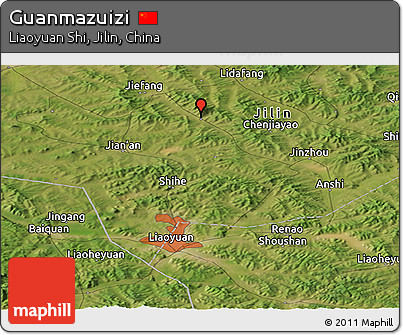 Satellite Panoramic Map of Guanmazuizi