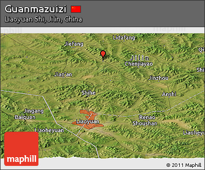 Satellite Panoramic Map of Guanmazuizi