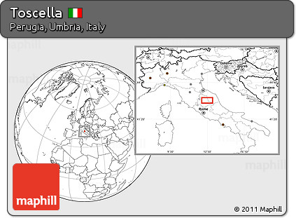 Blank Location Map of Toscella