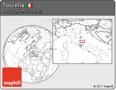 Blank Location Map of Toscella