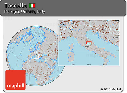 Gray Location Map of Toscella