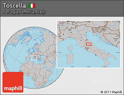 Gray Location Map of Toscella