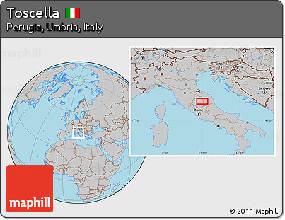 Gray Location Map of Toscella