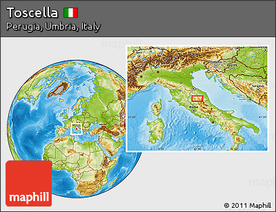 Physical Location Map of Toscella