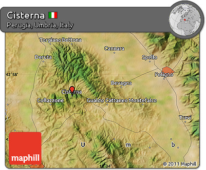 Satellite Map of Cisterna
