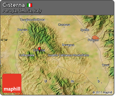 Satellite Map of Cisterna