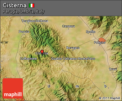 Satellite Map of Cisterna
