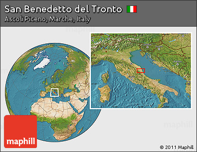 Satellite Location Map of San Benedetto Del Tronto