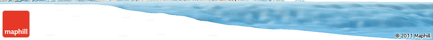 Shaded Relief Horizon Map of the Area around 43° 1' 43" N, 145° 25' 30" E