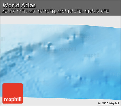 Physical 3D Map of the Area around 43° 1' 43" N, 146° 16' 30" E