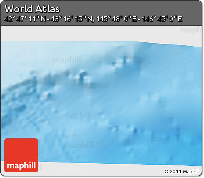 Physical 3D Map of the Area around 43° 1' 43" N, 146° 16' 30" E