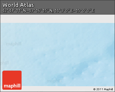 Physical 3D Map of the Area around 43° 1' 43" N, 14° 31' 30" E