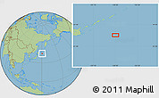 Savanna Style Location Map of the area around 43° 1' 43" N, 150° 31' 30" E