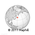 Outline Map of the Area around 43° 1' 43" N, 151° 22' 30" E, rectangular outline