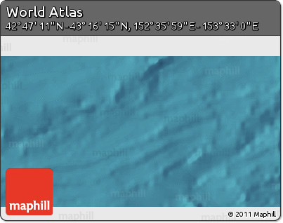 Satellite 3D Map of the Area around 43° 1' 43" N, 153° 4' 29" E