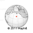 Outline Map of the Area around 43° 1' 43" N, 158° 52' 30" W, rectangular outline