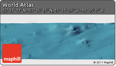 Satellite Panoramic Map of the Area around 43° 1' 43" N, 15° 13' 29" W